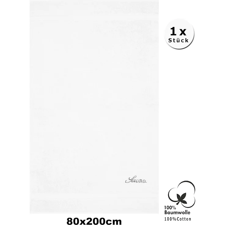 Betz Saunatuch Saunahandtuch Saunatücher France Größe 80x200 cm, 100% Baumwolle (Set, 1-St), extra groß und saugfähig – Bild 5