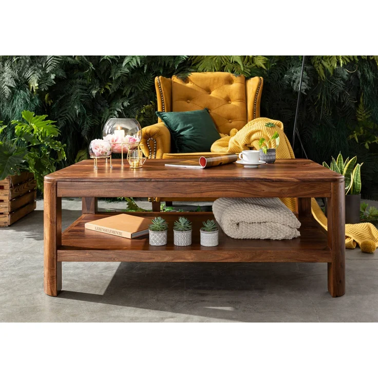 Couchtisch Sheesham 120x70x45 walnuss gewachst TORONTO #205 – Bild 3
