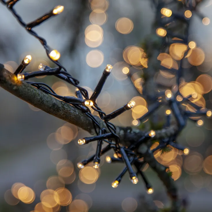 LED-Lichterkette "Flashy", 800 warmweiße LED