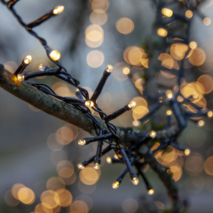 LED-Lichterkette "Flashy", 800 warmweiße LED