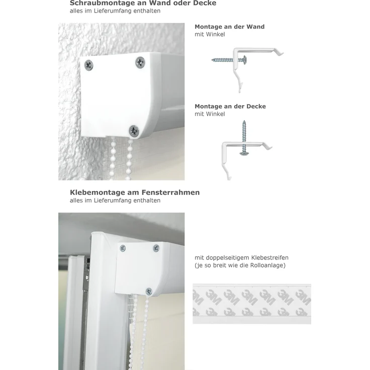 Lysel Outlet Doppelrollo Kassette Perlweiß, (B x H) 100cm x 175cm in beige/perlweiß – Bild 3