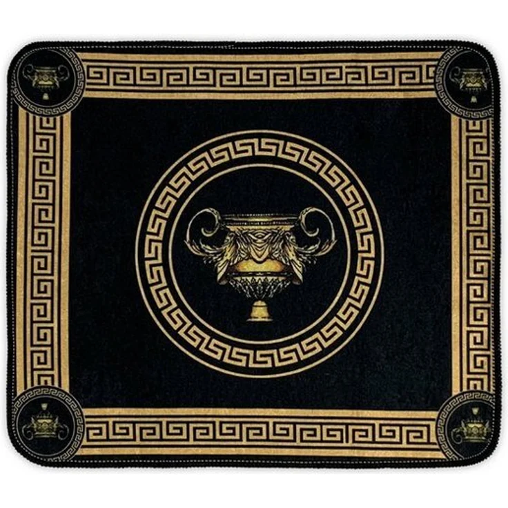 Belle Arti Badematte Luxus Badvorleger Duschvorleger Badteppich Antirutsch schwarz gold, rutschhemmend, antirutsch, fußbodenheizunggeeignet, strapazierfähig, rutschfest, pflegeleicht, Polyester, Badematte Set Löwe Amphore Krone, rutschfest, weich, saug... – Bild 1