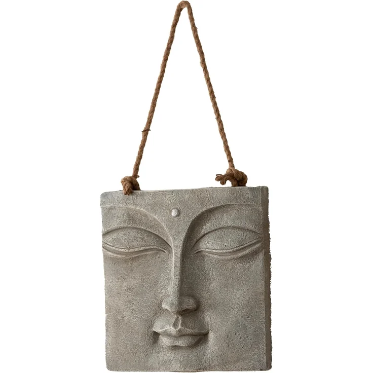 K&L Wall Art Wanddekoobjekt Buddha Wandskulptur Steinoptik asiatische Feng Shui Deko 3D Wandfigur (Buddha Wandbild), mit Seilaufhängung – Bild 8