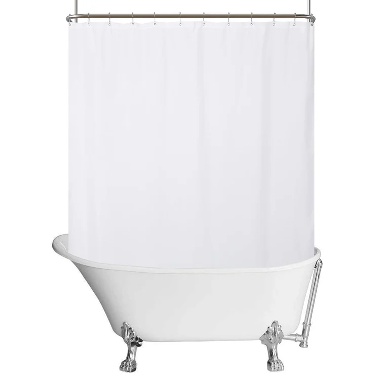 N&Y Home Duschvorhang mit Krallenfuß, wasserdicht, 457,2x177,8 cm, 36 Haken inklusive, atmungsaktiver Stoff, maschinenwaschbar, weiß, 180x70 cm