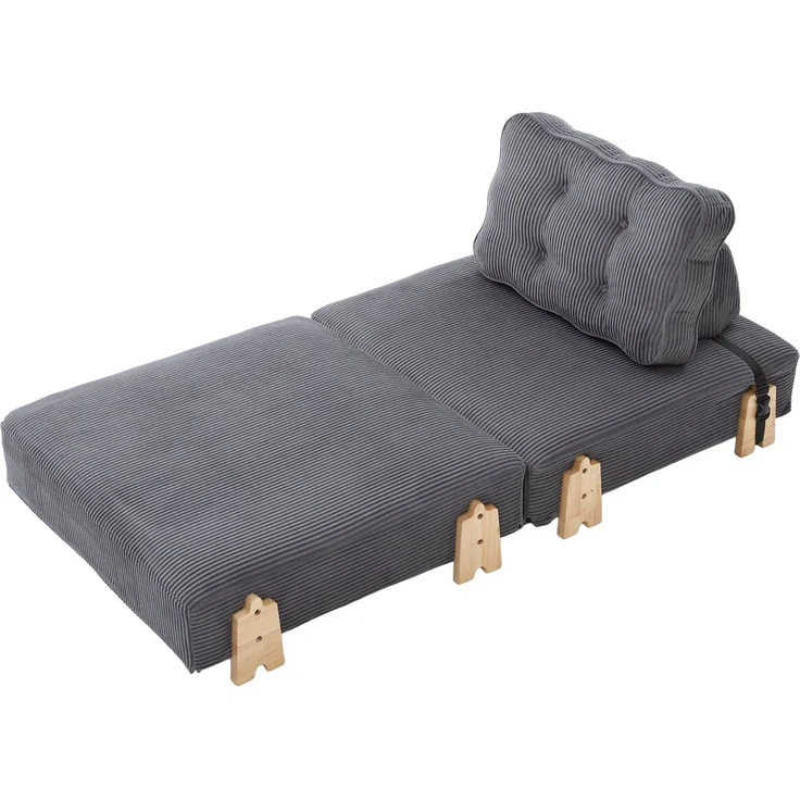 1-Sitzer Schlafsessel 90 x 86 x 84 cm aus Cord mit Schlaffunktion – Bild 7