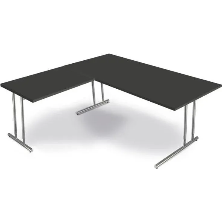 Kerkmann Schreibtisch Artline Holzdekor / Anbau C-Fuß 180x180x68-82cm