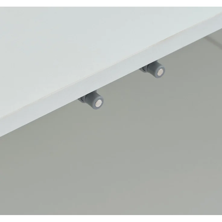 DESVIAE Sideboard mit LED-Beleuchtung und 3 Türen, 120x75x40 cm, Spanplatte, Weiß – Bild 9