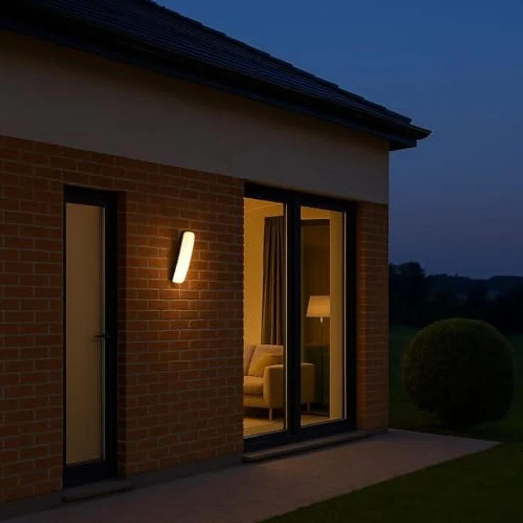 TELEFUNKEN LED Außenwandleuchte, 15 Watt, 1.800 Lumen, 4.000 Kelvin, IP44, Schwarz, 263x86x144mm – Bild 3