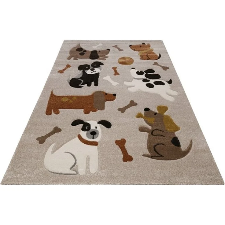 SMART KIDS Kinderteppich Rocky & Friends, rechteckig, Höhe: 10 mm, Moderner Spielteppich, strapazierfähig, pflegeleicht, Konturenschnitt – Bild 4