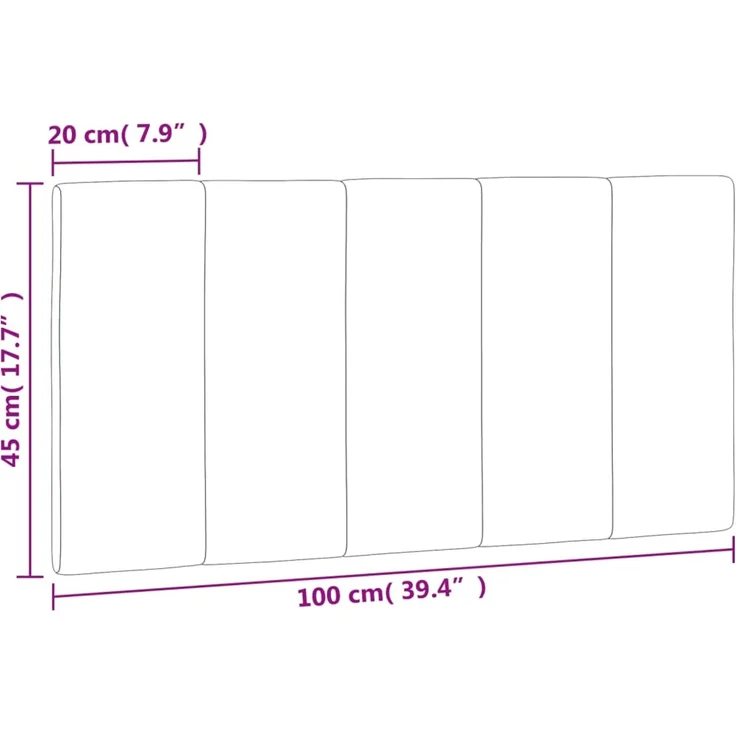 vidaXL Kopfteil-Kissen Rosa 100 cm Samt 374660 – Bild 10