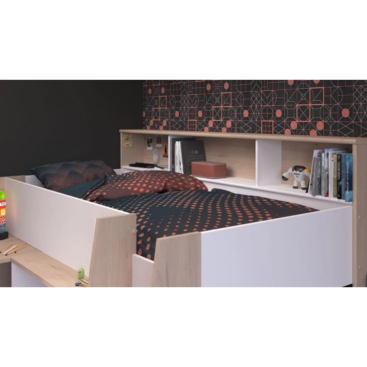 Parisot Kinderzimmer und Jugendzimmer Lucas in weiß und Eiche Set 2-tlg. – Bild 3