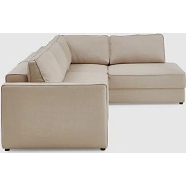 ATLANTIC home collection Eckgarnitur Chill, Schlaffunktion (ca. 135x230 cm), inkl. Bettkasten, frei im Raum stellbar, Wellenunterfederung, Ecke rechts, Creme, BxTxH: 250 x 200 x 86 cm – Bild 4