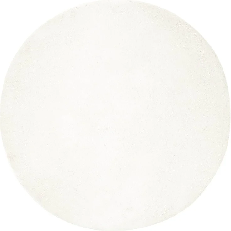vidaXL Rutschfester Kunstfellteppich Olite Creme Ø 160 cm Polyester 42021670 – Bild 1