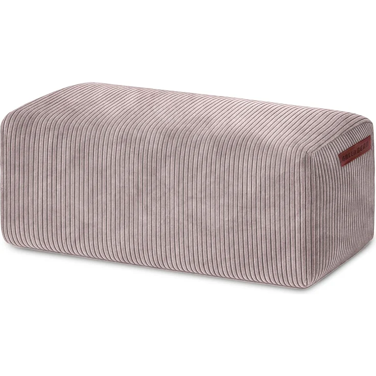 Green Bean® Indoor Sitzhocker Pouf 70x33x28cm EPS-Perlen Füllung & Cordstoff Kuschelig Weich Waschbar - Drinnen Bodenkissen Liegekissen Sitzkissen Sitzhocker Relax-Sessel Kinder Erwachsene Stoff Grau – Bild 1