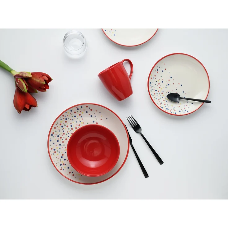 Joy Dots Rot-bunt, Kombiservice 16-tlg (mo) – Bild 5