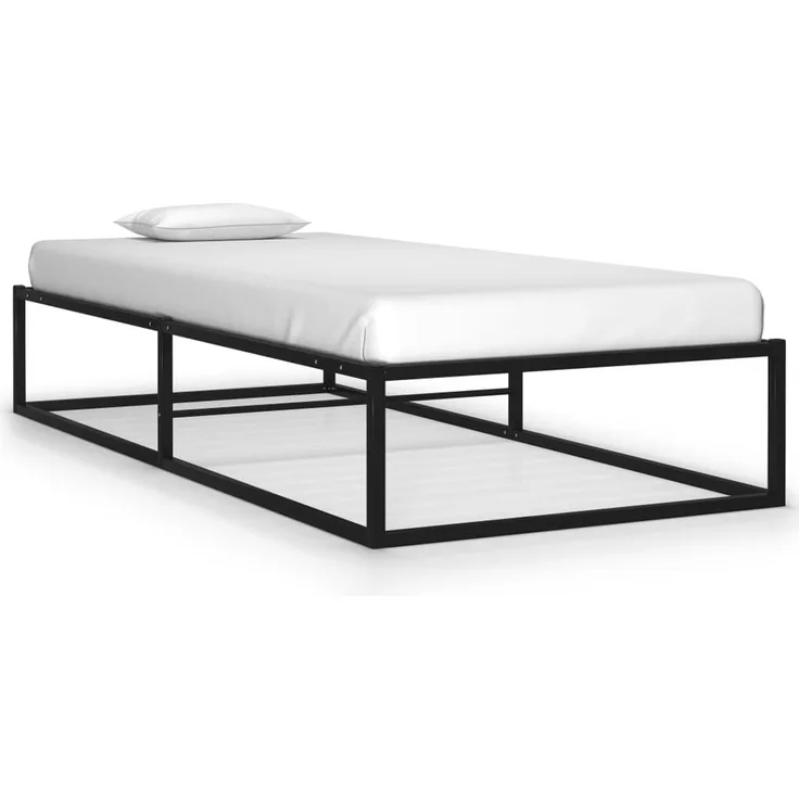 vidaXL Bettgestell Schwarz Metall 100x200 cm 324786