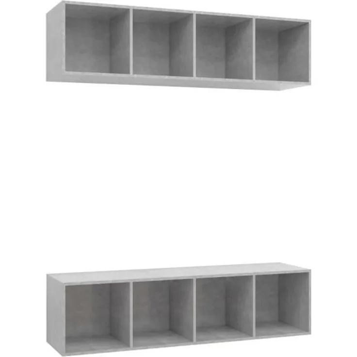 vidaXL TV-Wandschränke 2 Stk. Betongrau Spanplatte [3079785]