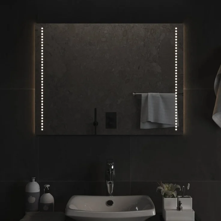 LED-Badspiegel, Wandspiegel, Badezimmerspiegel 60x80 cm – Bild 1