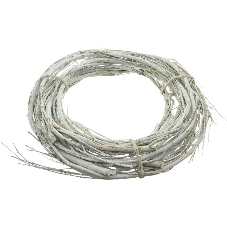 Reisigkranz White Charme Dekokranz Tischkranz Tischdeko Türkranz Bastelkranz – Bild 3