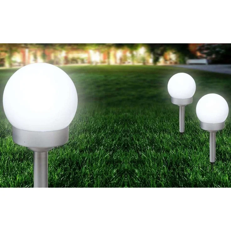 Solarleuchte Garten 6er Set Solarkugeln Silber Solarlampe Außen Leuchte Solar – Bild 6