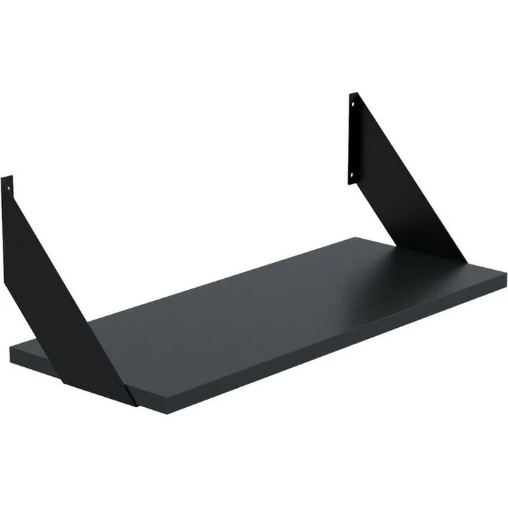 AKKE Wandregal, Hängeregal FLAT modern mit schwarzen Befestigungen 2mm PVC LOFT – Bild 3