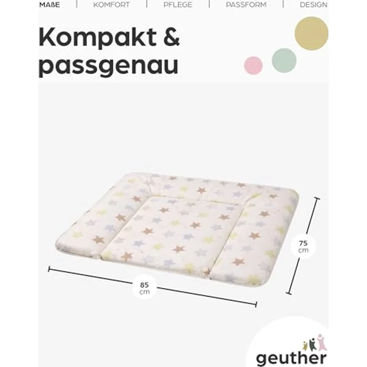 GEUTHER 'Sterne' Wickelauflage 75x85 cm – Bild 3