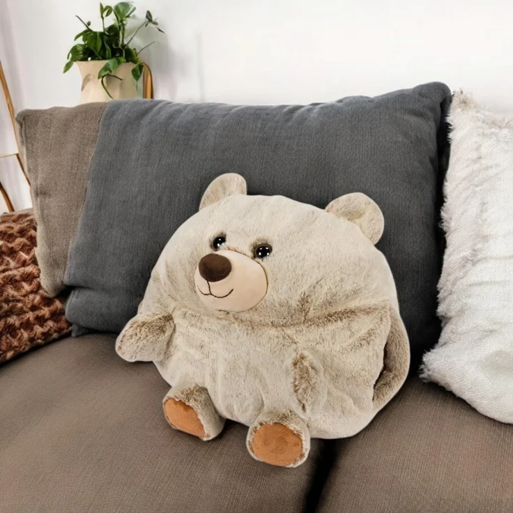 Noxxiez Kuschel-Kissen Handwärmer – Niedliches Kuscheltier für warme Hände Bär – Bild 4