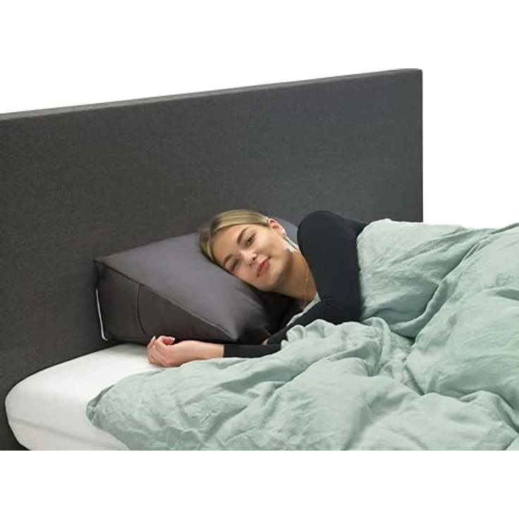 XDREAM Rückenkissen ergonomisches Keilkissen für Bett und Sofa, 1-tlg, als Kopfkissen oder Venenkissen verwendbar, mit praktischem Seitenfach – Bild 6