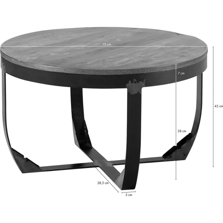 Couchtisch Altholz 75x75x45 mehrfarbig lackiert INDUSTRIAL #01 – Bild 8