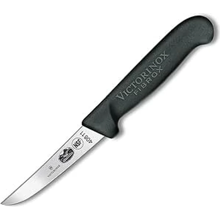 Victorinox Fibrox Kochmesser Kleintiermesser, Extra Scharfe Klinge, Spülmaschinengeeignet, Rostfreier Stahl, Schwarz
