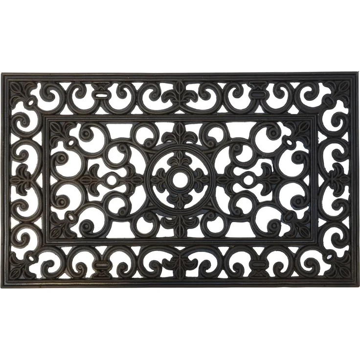Fußmatte Türmatte Fußabtreter Gummi Filigran Schwarz 45x75cm Ib Laursen 2824-00 – Bild 1