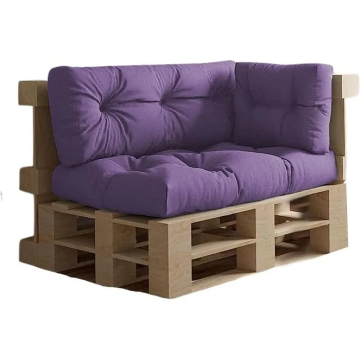 chilly pilley Palettenkissen Wasserdicht Palettenauflage Palettenpolster Palettenmöbel Gartenkissen Wasserfest Wasserabweisend viele Größen und Farben (Set 3 er. Violett) – Bild 1