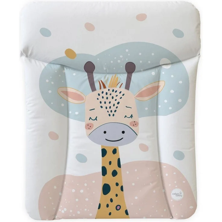 Ceba Baby® weiche Wickelauflage 50x70 cm - Baby Wickelunterlage - Wickeltischauflage für Junge und Mädchen - Wasserdicht, abwaschbar - OEKO-TEX® Standard 100 - Made in EU - Träumende Giraffe – Bild 1