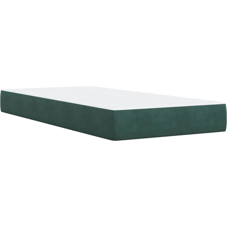 vidaXL Boxspringbett mit Matratze Dunkelgrün 80x200 cm Samt 3286165 – Bild 10