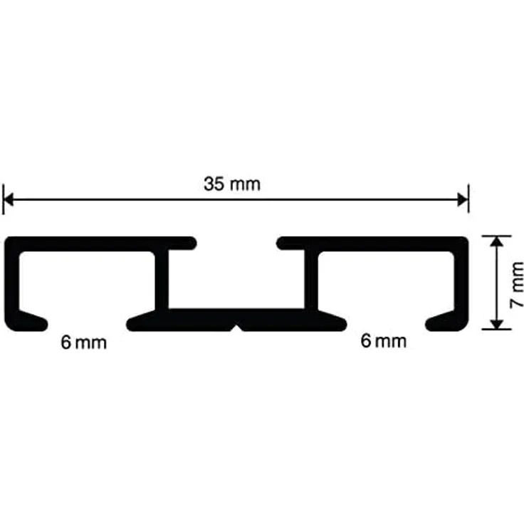 Garduna Vorhangschiene Wendeschiene, Aluminium, 1 oder 2-läufig, Aluminium – Bild 7