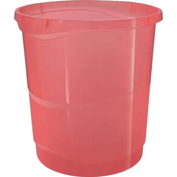Esselte Papierkorb Colour'Breeze PP 14l transparent koralle