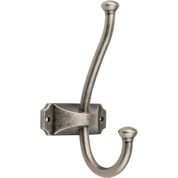 livingpoint24 Garderobenhaken Garderobenhaken Oris Kleiderhaken Silber antik Wandhaken Altsilber (1 St)
