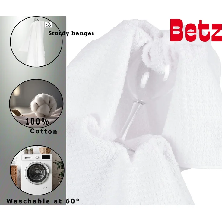 Betz Geschirrtuch 4er Set Küchenhandtücher Geschirrtücher 40x66 cm Farbe weiß, (Set, 4-tlg, 4 Küchentücher 40x66 cm), 4 Geschirrtücher Set – Bild 3