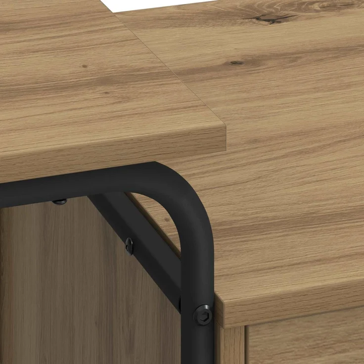 vidaXL Schreibtisch mit Stauraum Artisan-Eiche 120 x 50 x 75 cm 8008001 – Bild 8