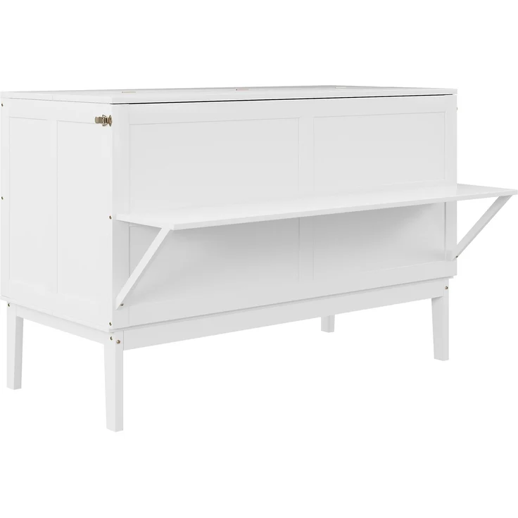 Rayofly-Vertikales Schrank-Wandbett H 200cm x T 140cm x B 200cm, Wandklappbett mit Lattenrost, Jugendbett, Weiß – Bild 6
