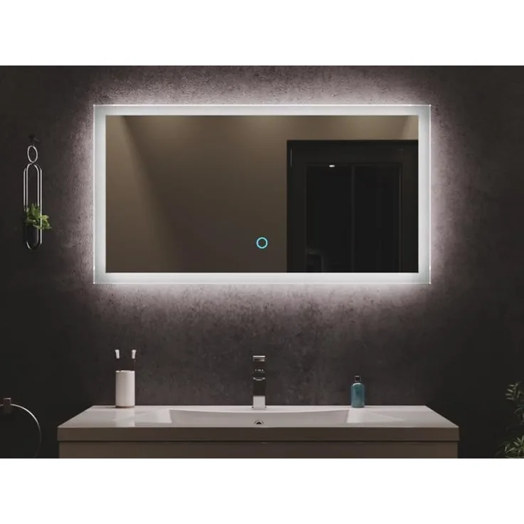 LED Spiegel 100x53 cm mit Touch Bedienung
