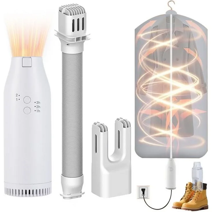 Senmudi Heizkörper-Wäschetrockner Mini Trockner 360-Grad-Zyklustrocknung trockner Mini Warmlufttrockner, Beseitigt Bakterien & Hausstaubmilben mit 60 °C warmer Luft & UV-Licht