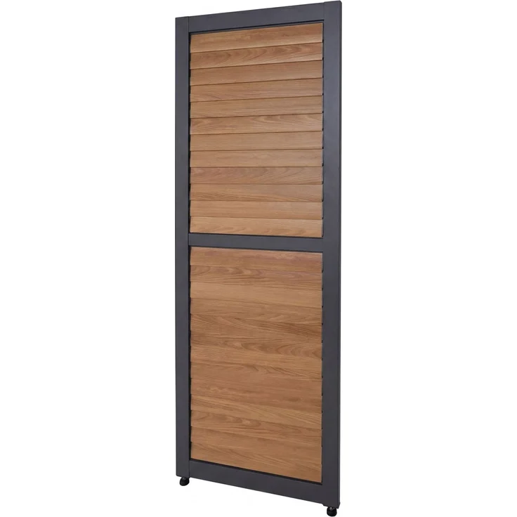 Lamellenwand für Pergola HWC-P65, Lamellenpaneel Modul Paneel Seitenwand, Aluminium 220x68cm Holzoptik ~ anthrazit – Bild 7