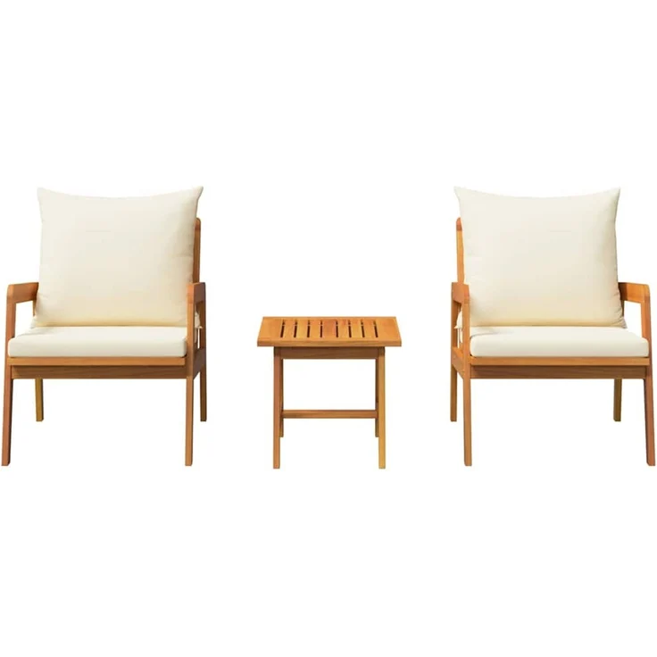 vidaXL Bistrogarnitur 3 stk. Braun Massivholz Akazie 4106456 – Bild 8