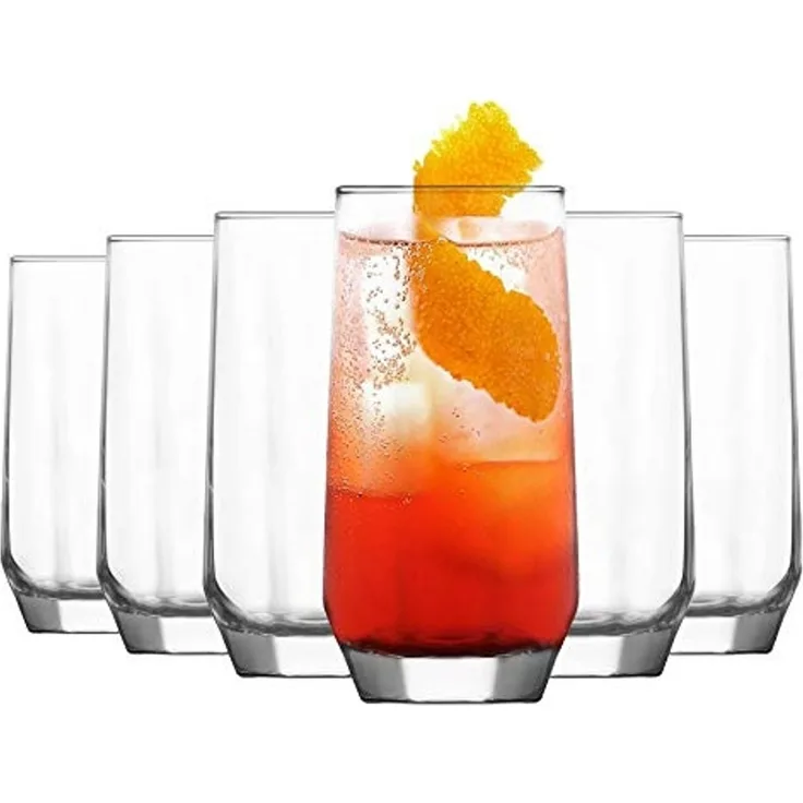 LAV Diamond Highball-Gläser, 6-teilig, 385 ml – Stil trifft Funktionalität