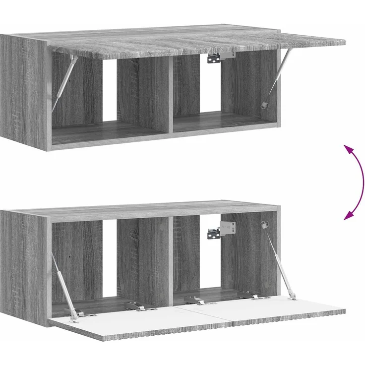 vidaXL TV-Schrankset 4 pcs Graues Sonoma Holzwerkstoff 3409165 – Bild 11