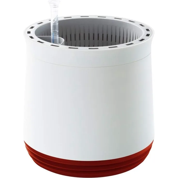 AIRY Pot Blumentopf Luftreinigungssystem in schneeweiß (Hot Chili - rot)