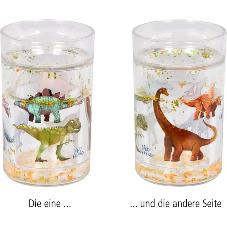 COPPENRATH DIE SPIEGELBURG Kindergeschirr-Set Coppenrath 22313 - Die Spiegelburg - Dino Friends - Glitzerbecher