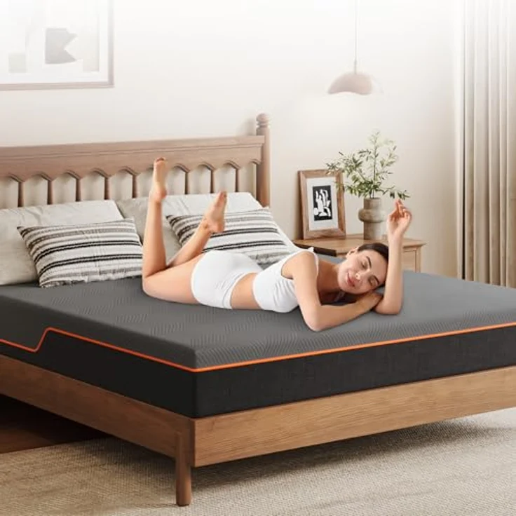 Vesgantti Schaummatratze, ergonomische Matratze Gel-Memoryschaum Matratze mit atmungsaktiver Bezug, Härtegrad H2 & H3 Öko-Tex Zertifiziert (grau-20CM, 160x200 cm) – Bild 5