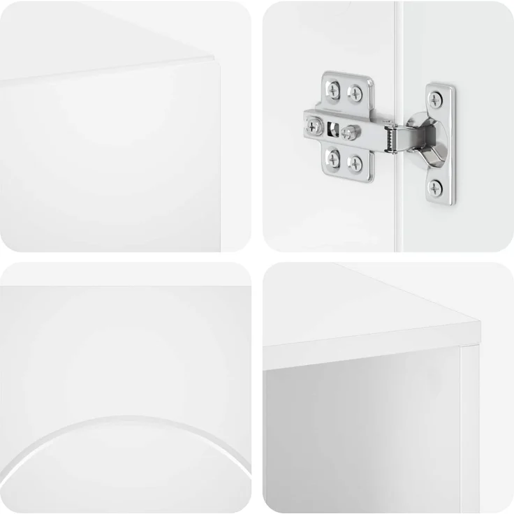vidaXL Badezimmerschrank-Set 2 stk. Hochglanz Weiß Holzwerkstoff 3433077 – Bild 8